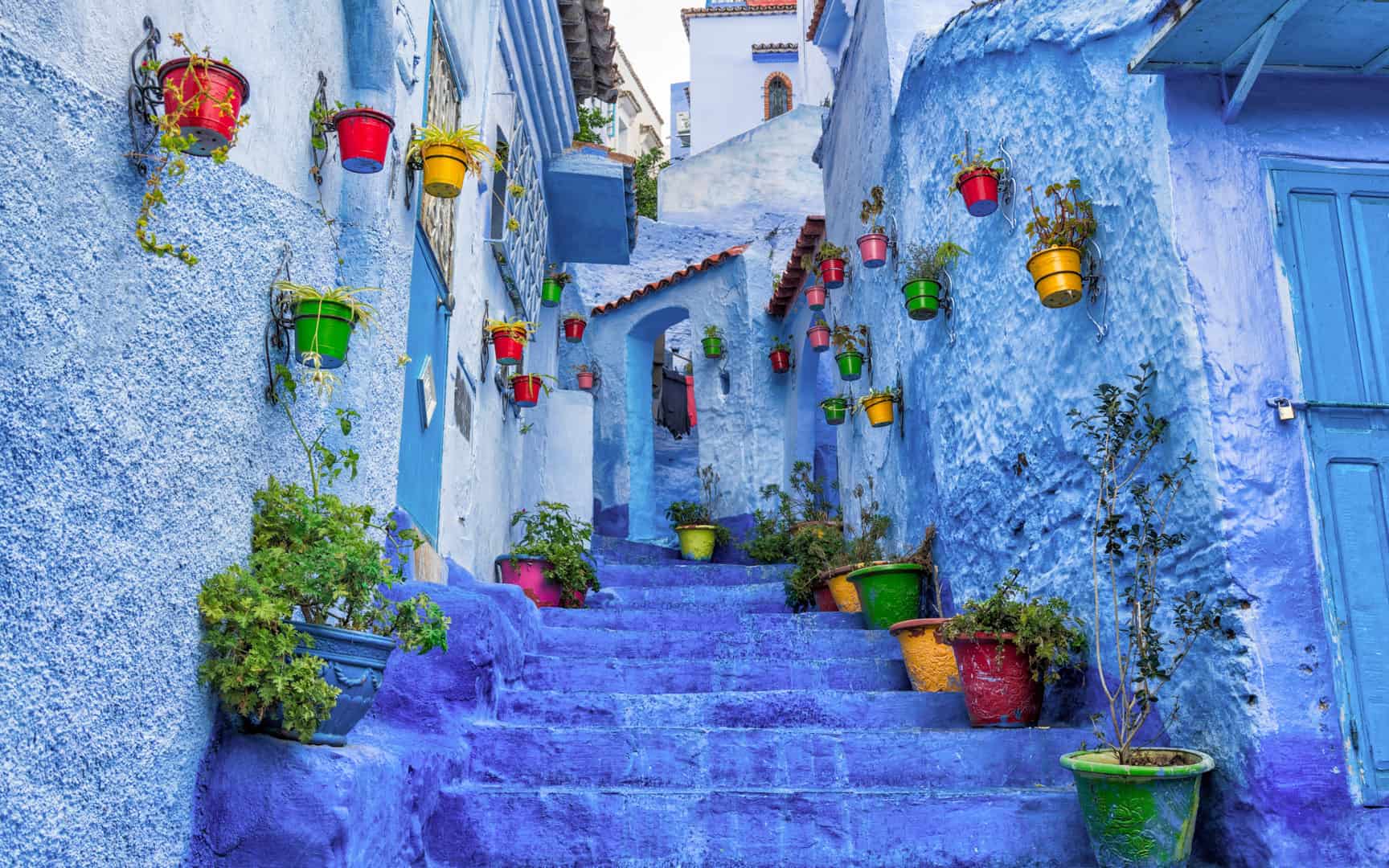 Morocco-Chefchaouen-street-view Morocco-Chefchaouen-street-view