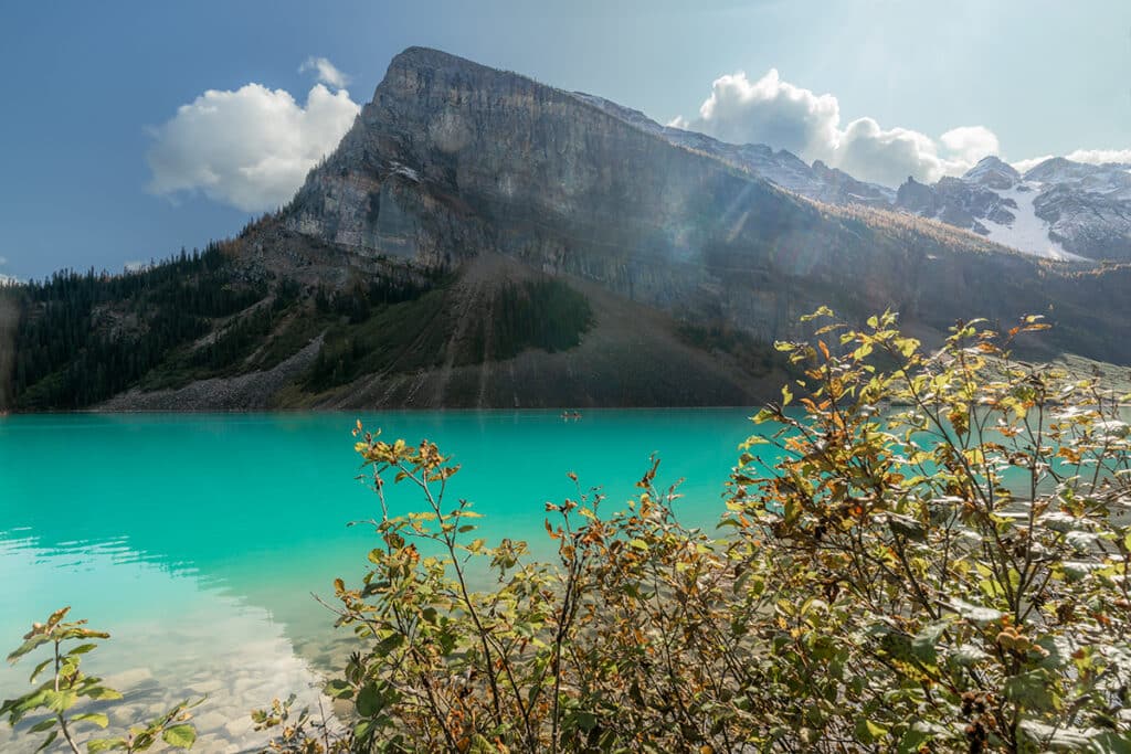 Plain of the six glacier lake louise mountain lake