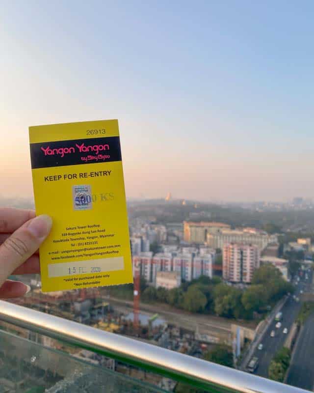 rooftopbar-yangon-ticket