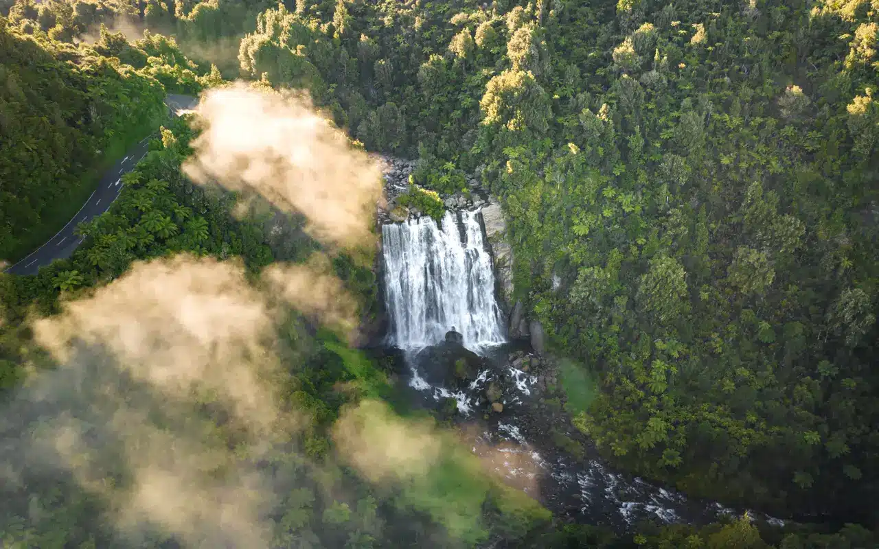 marokopa-falls-drone-road marokopa-falls-drone-road